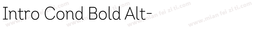 Intro Cond Bold Alt字体转换